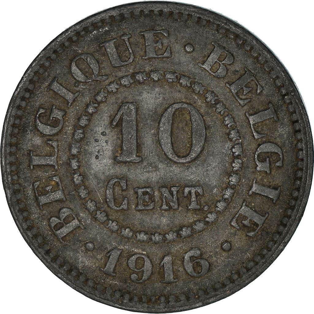 Belgian Coin 10 Centimes German Occupation Coinage | Lion | Flower | KM81 | 1915 - 1917