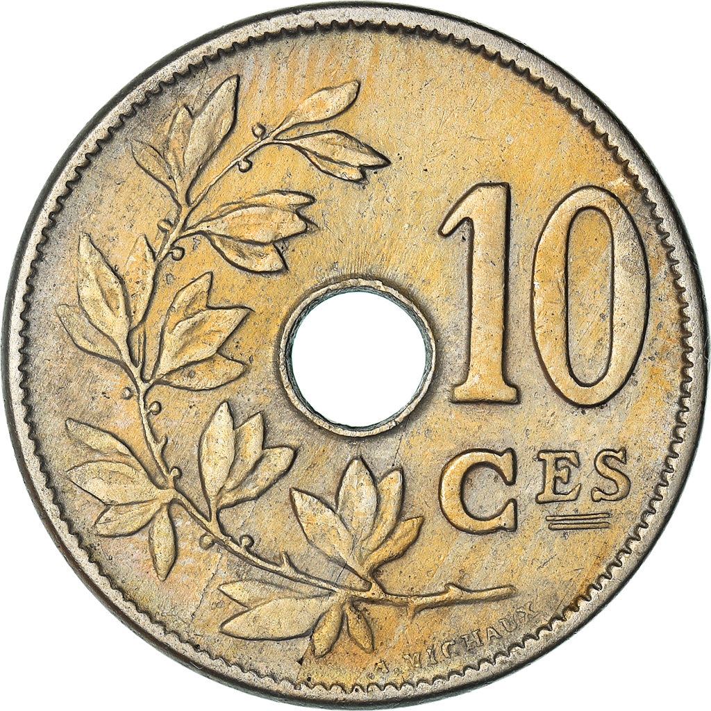 Belgian Coin 10 Centimes - Léopold II Belgique | Olive | Star | KM52 | 1903 - 1906