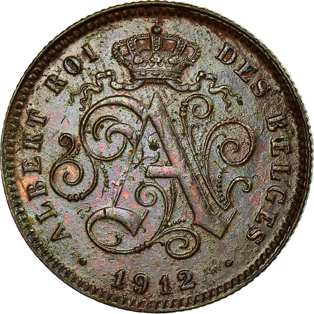 Belgian Coin 2 Centimes - Albert I Belgique | Lion | Star | KM64 | 1911 - 1919