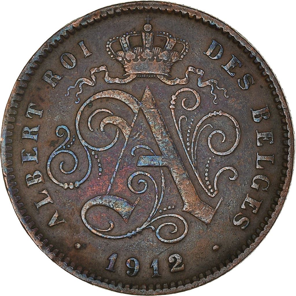 Belgian Coin 2 Centimes - Albert I Belgique | Lion | Star | KM64 | 1911 - 1919