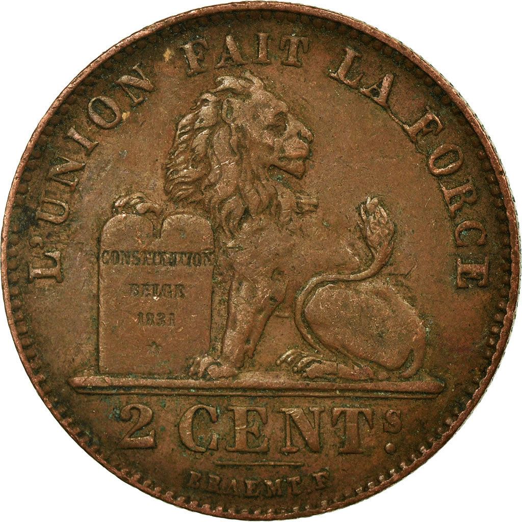 Belgian Coin 2 Centimes - Albert I Belgique | Lion | Star | KM64 | 1911 - 1919