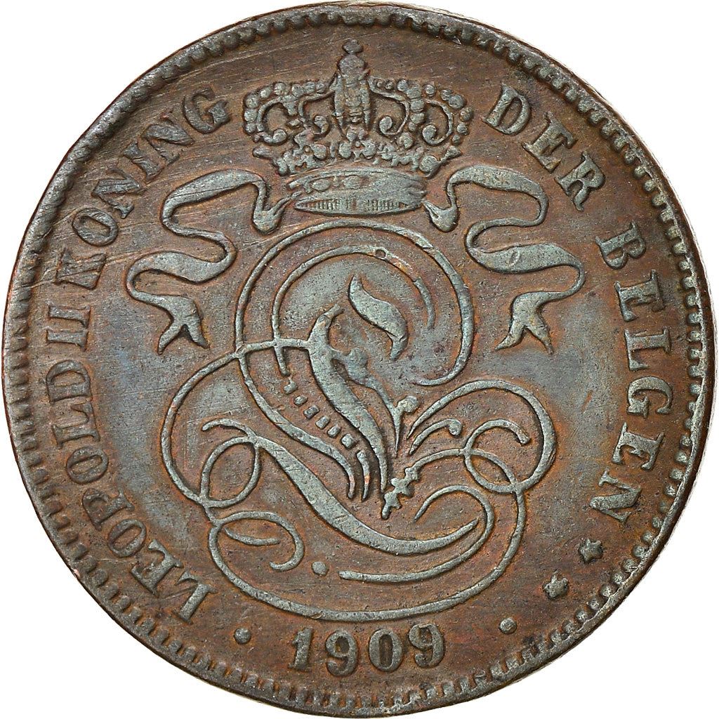 Belgian Coin 2 Centimes - Léopold II België | Lion | Star | KM36 | 1902 - 1909