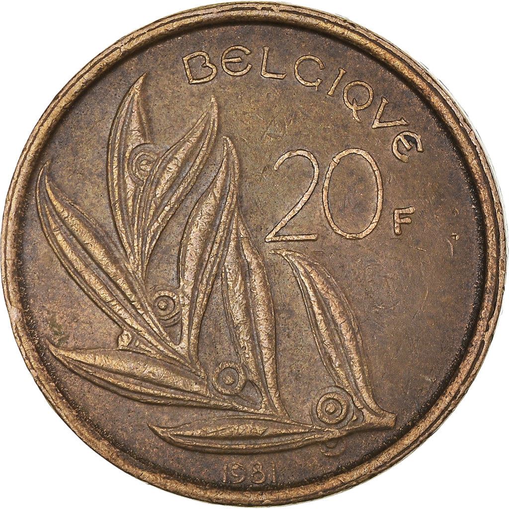 Belgian Coin 20 Francs - Baudouin I België | Scales | Angel | KM160 | 1980 - 1993