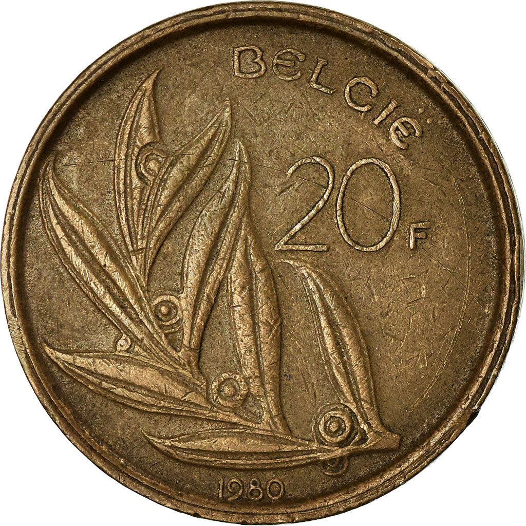 Belgian Coin 20 Francs - Baudouin I België | Scales | Angel | KM160 | 1980 - 1993