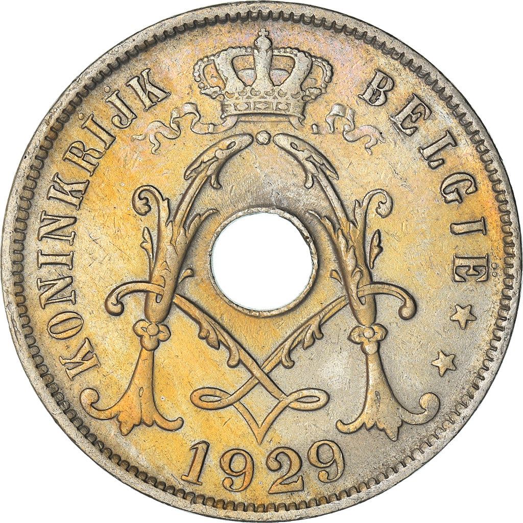 Belgian Coin 25 Centimes - Albert I België | Olive Branch | Star | KM69 | 1910 - 1929