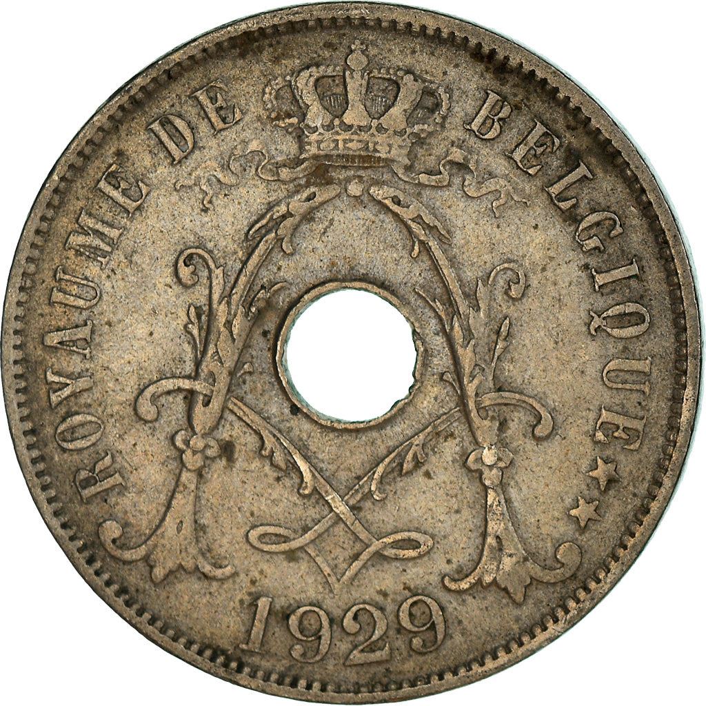 Belgian Coin 25 Centimes - Albert I Belgique | Olive Branch | Star | KM68.1 | 1913 - 1929