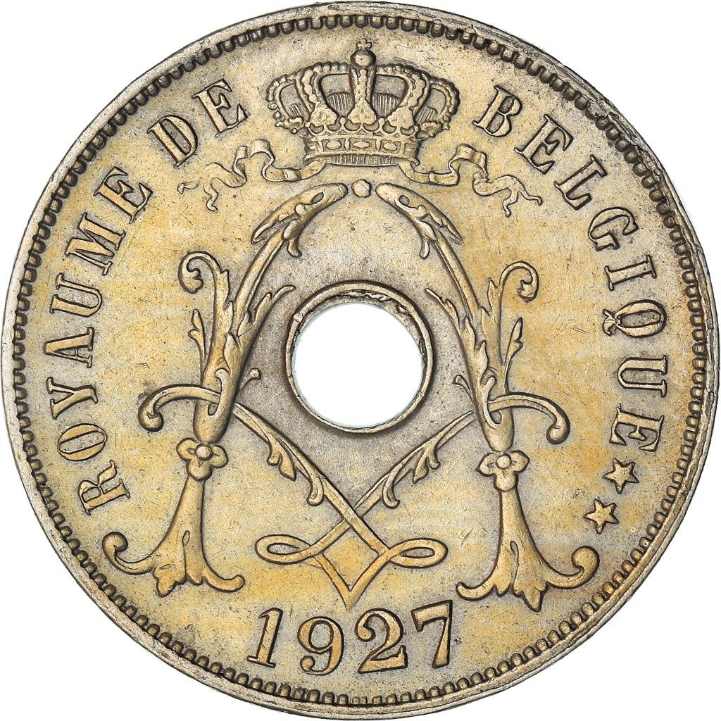 Belgian Coin 25 Centimes - Albert I Belgique | Olive Branch | Star | KM68.1 | 1913 - 1929