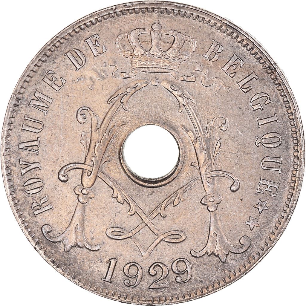 Belgian Coin 25 Centimes - Albert I Belgique | Olive Branch | Star | KM68.1 | 1913 - 1929