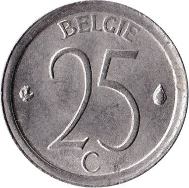 Belgian Coin 25 Centimes - Baudouin I België | Privy | KM154 | 1964 - 1975