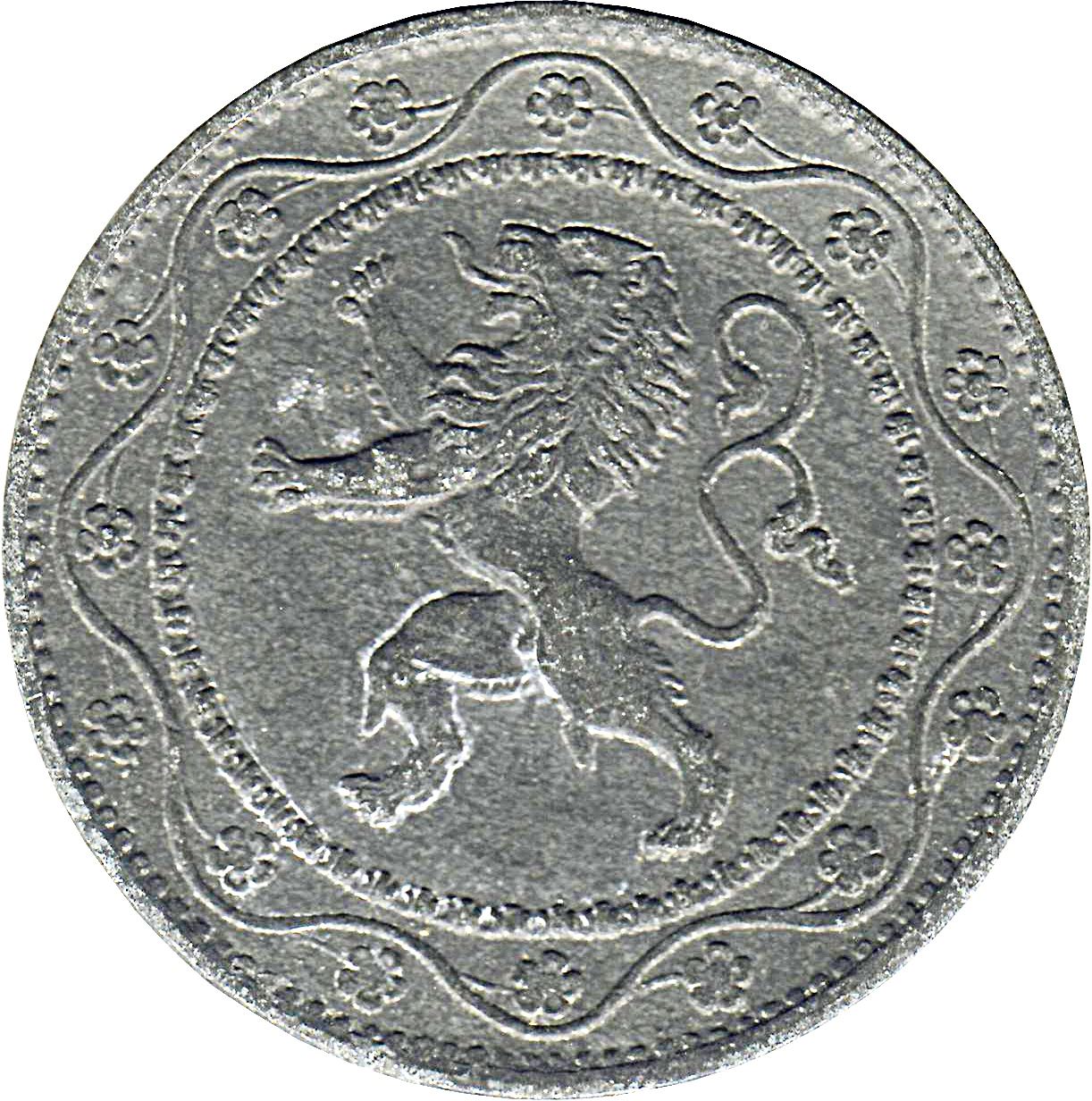 Belgian Coin 25 Centimes German Occupation Coinage | Lion | Flower | KM82 | 1915 - 1918