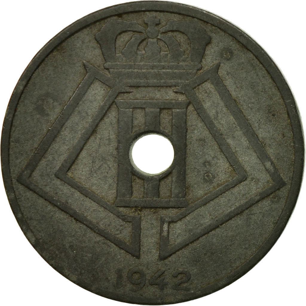 Belgian Coin 25 Centimes - Léopold III BELGIQUE | Mons | Bruges | KM131 | 1942 - 1946