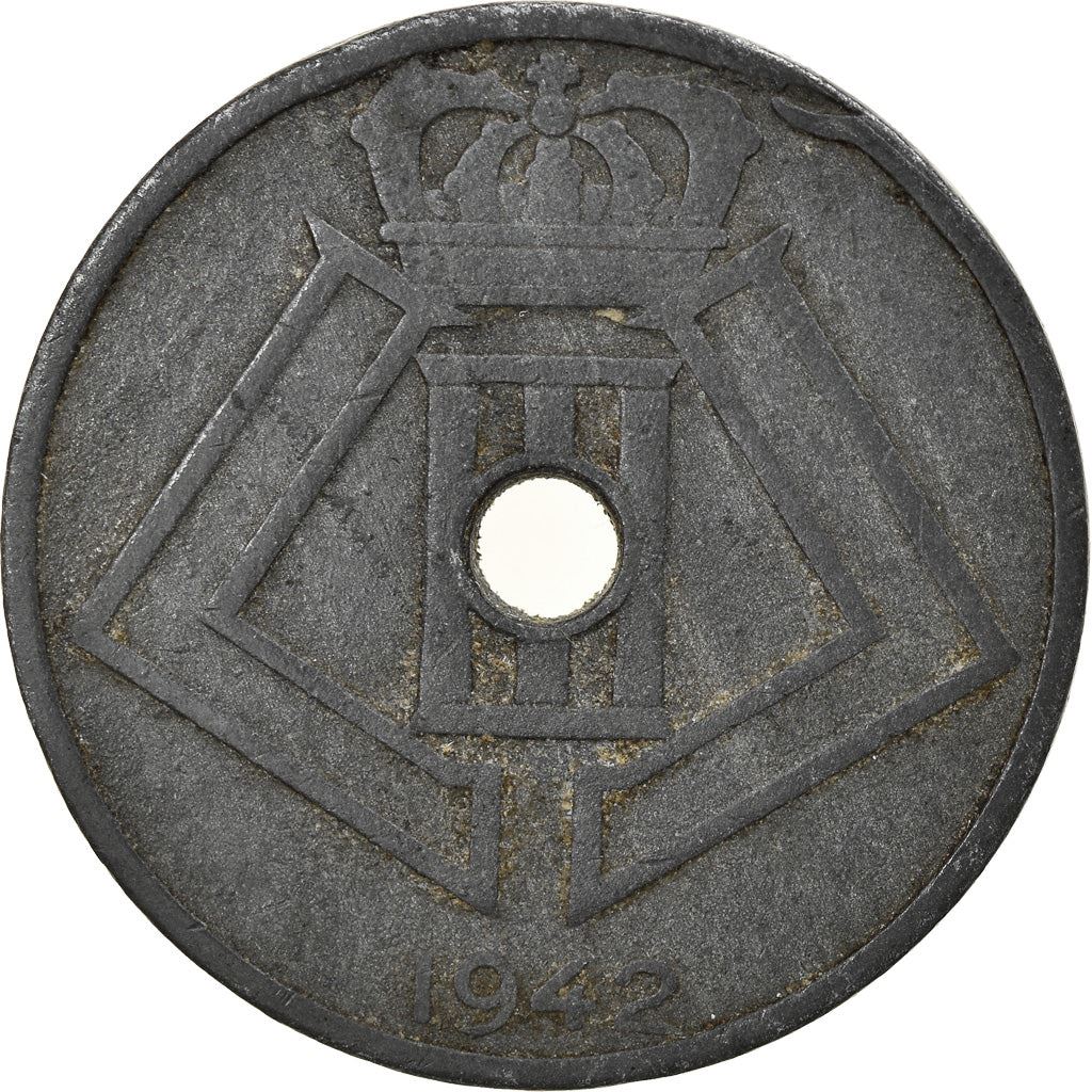 Belgian Coin 25 Centimes - Léopold III BELGIQUE | Mons | Bruges | KM131 | 1942 - 1946