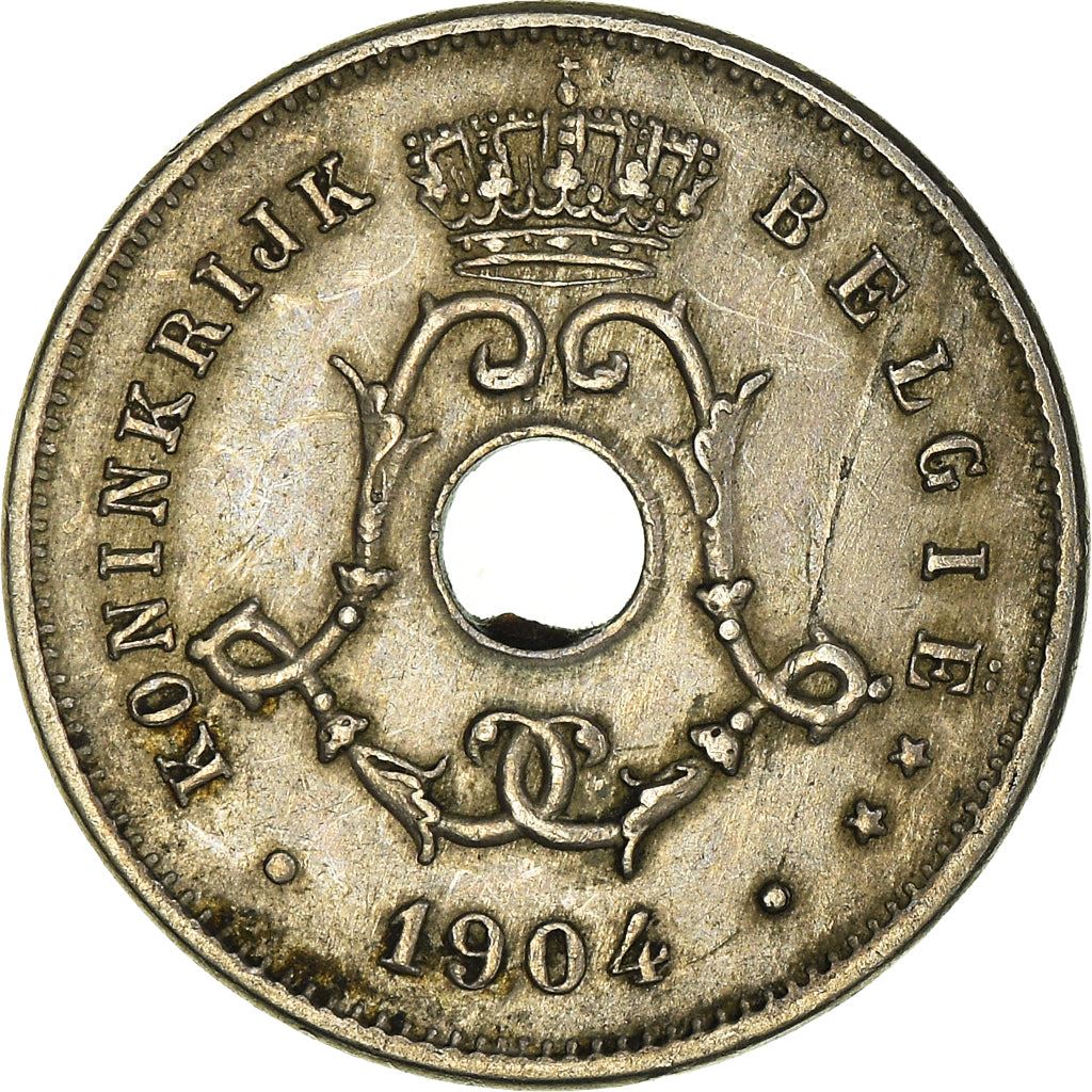 Belgian Coin 5 Centimes - Léopold II Belgique | Olive | Star | KM54 | 1904 - 1907