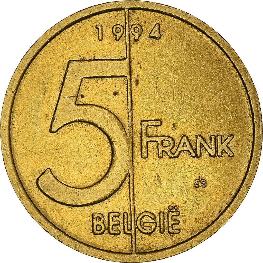 Belgian Coin 5 Francs - Albert II België | Angel | Privy | Scales | KM190 | 1994 - 2001