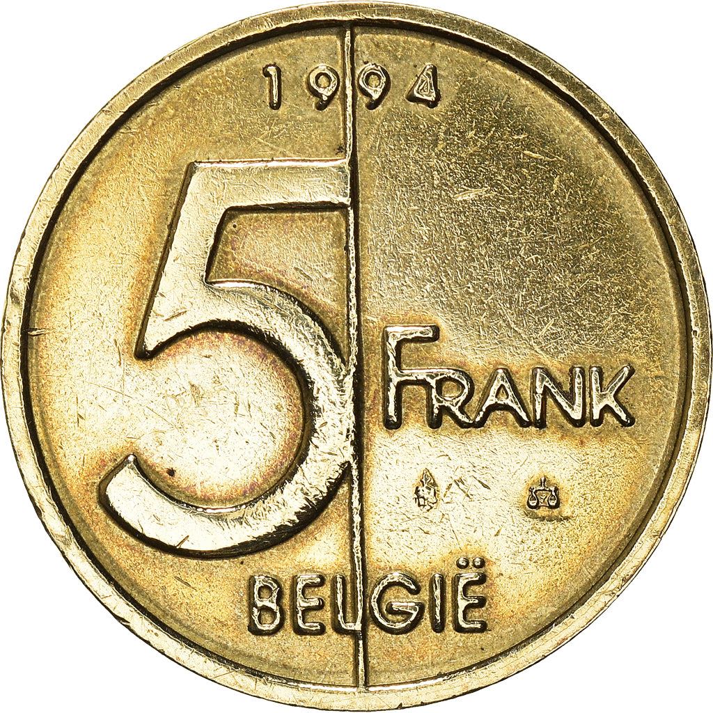 Belgian Coin 5 Francs - Albert II België | Angel | Privy | Scales | KM190 | 1994 - 2001