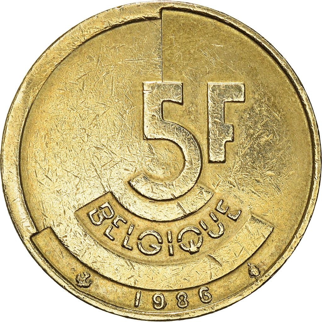 Belgian Coin 5 Francs - Baudouin I Belgique | Angel | Scales | KM163 | 1986 - 1993