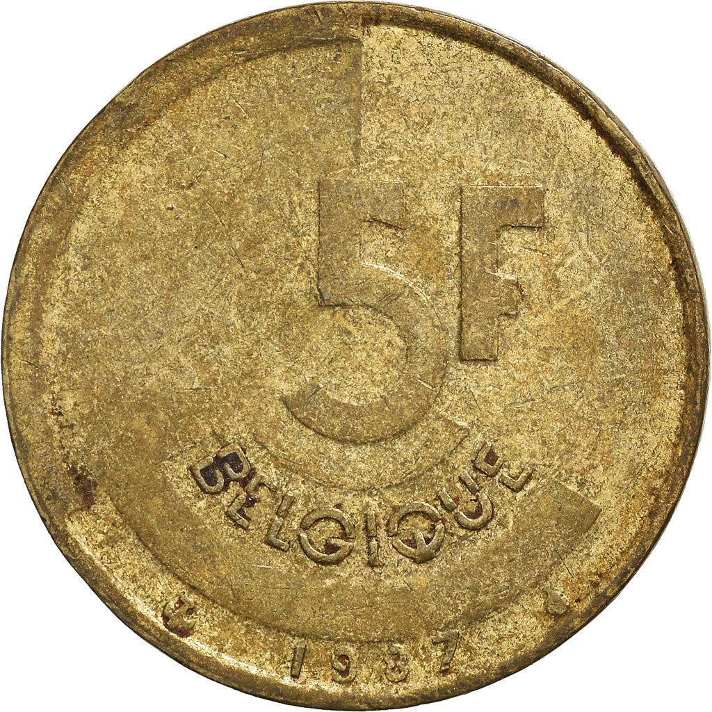 Belgian Coin 5 Francs - Baudouin I Belgique | Angel | Scales | KM163 | 1986 - 1993