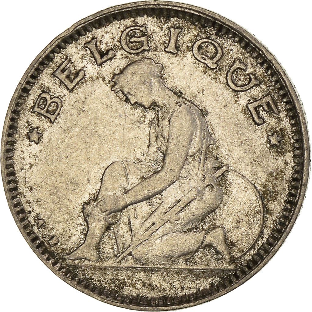 Belgian Coin 50 Centimes - Albert Belgique | Libertine | Caduceus | KM87 | 1922 - 1933