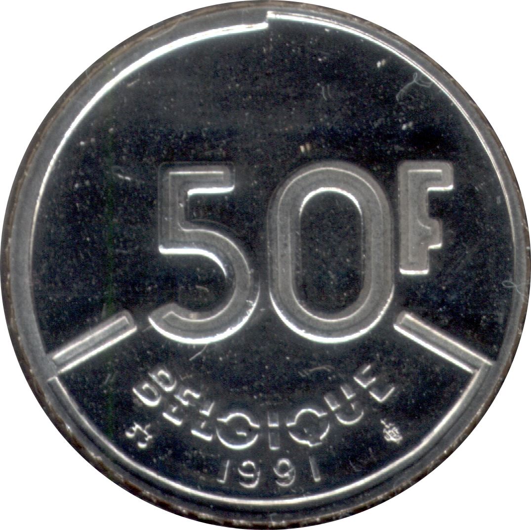 Belgian Coin 50 Francs - Baudouin I Belgique | Angel | Scales | KM168 | 1987 - 1993