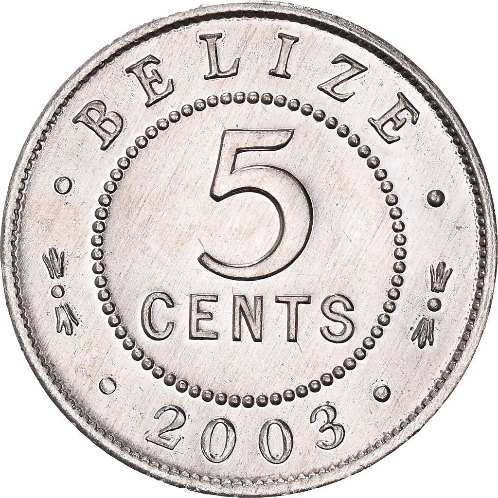 Belizean Coin 5 Cents | Queen Elizabeth II | KM34a | Belize | 1976 - 2018