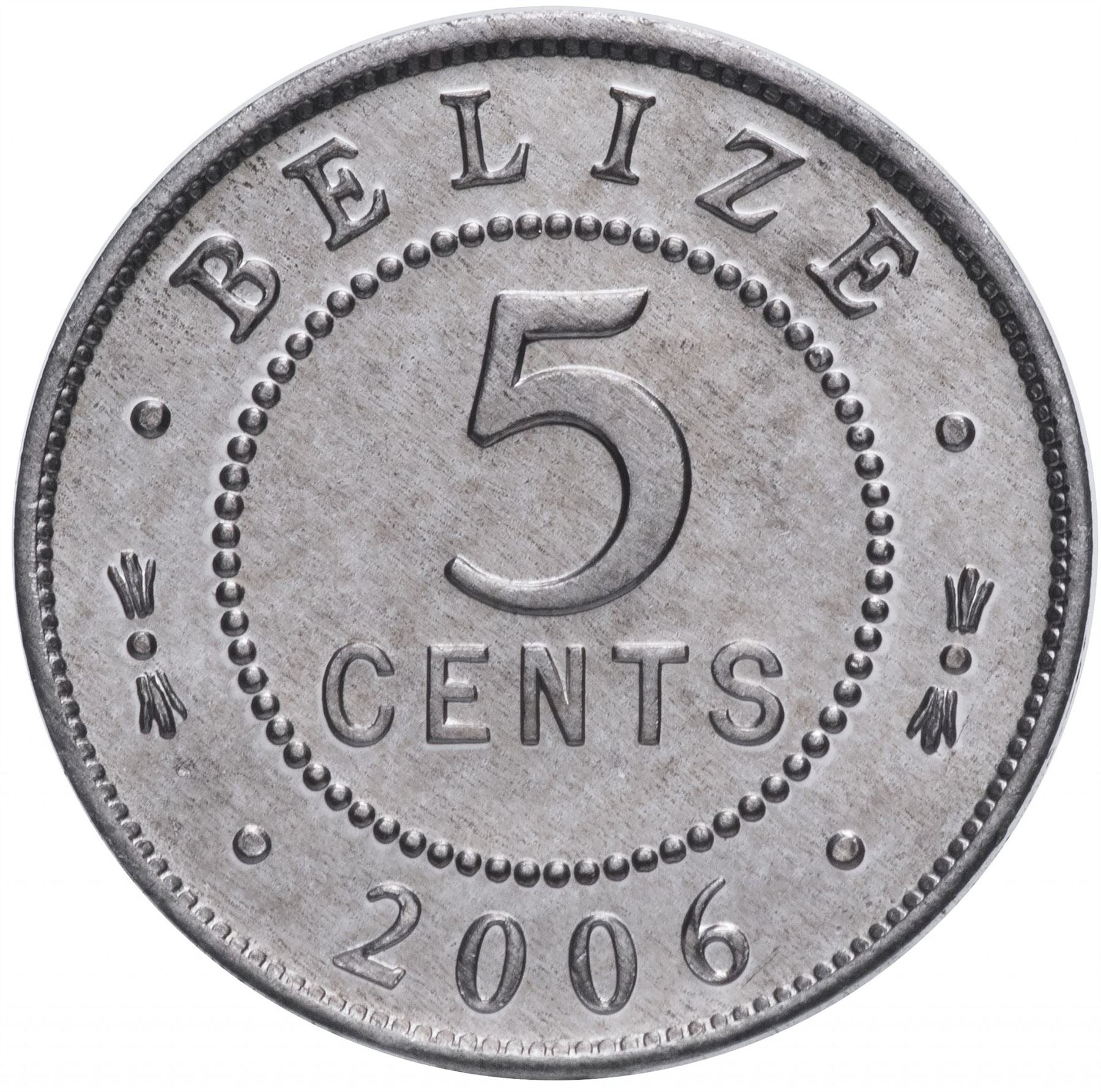 Belizean Coin 5 Cents | Queen Elizabeth II | KM34a | Belize | 1976 - 2018