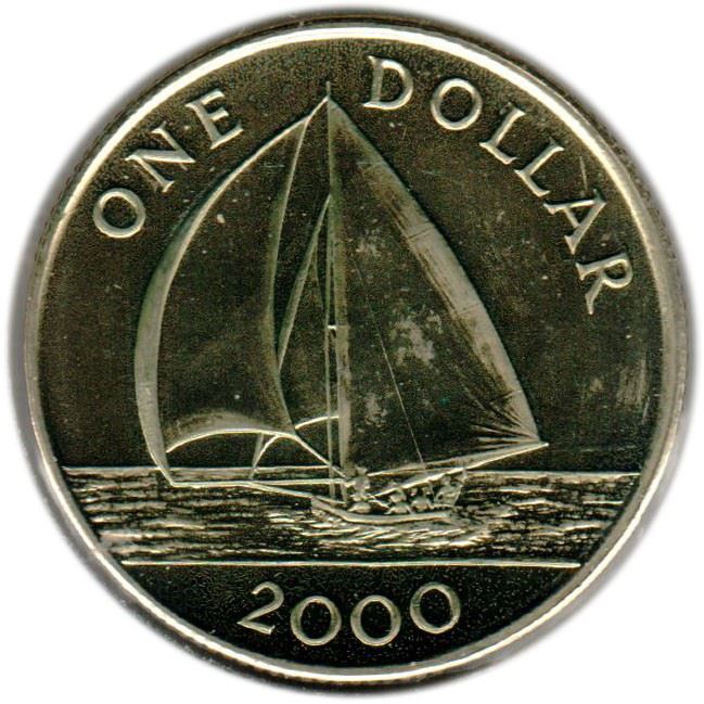 Bermuda | 1 Dollar Coin | Queen Elizabeth II | Boat | KM111 | 1999 - 2019