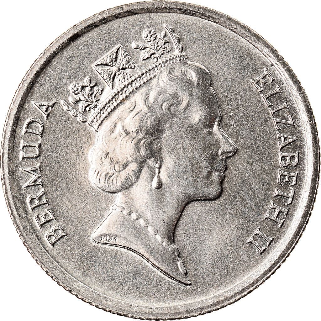 Bermuda | 10 Cents Coin | Queen Elizabeth II | Bermuda Lily | KM46 | 1986 - 1998