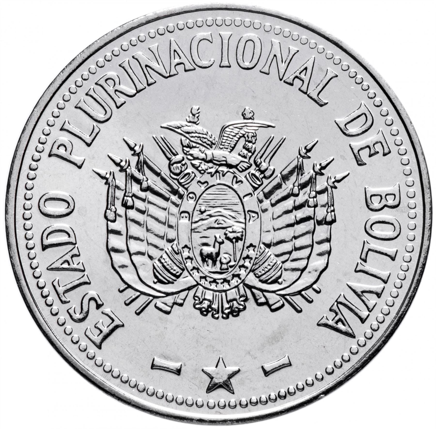 Bolivia 50 Centavos | KM216 | 2010 - 2012