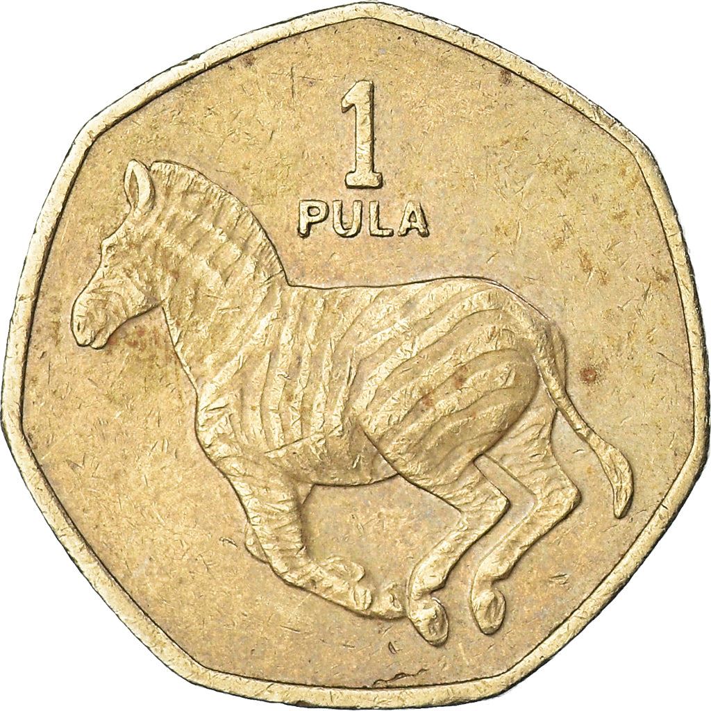 Botswana 1 Pula Coin | Zebra | KM24 | 1991 - 2007