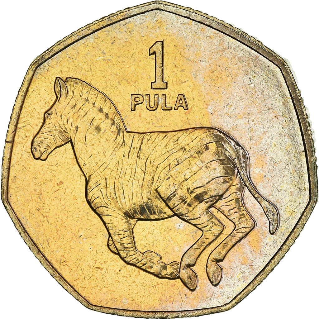 Botswana 1 Pula Coin | Zebra | KM24 | 1991 - 2007