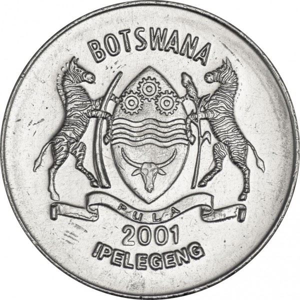 Botswana 50 Thebe Coin | African Fish Eagle | KM29 | 1996 - 2001