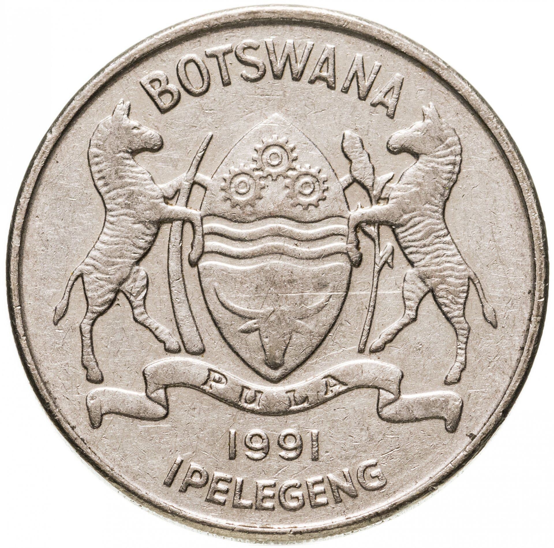 Botswana 50 Thebe Coin | African Fish Eagle | KM7a | 1991