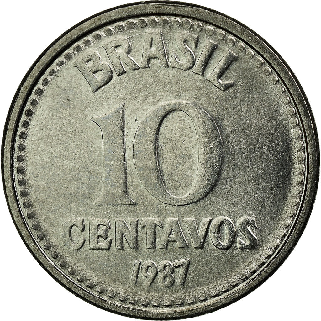 Brazil 10 Centavos Coin KM602 1986 - 1988