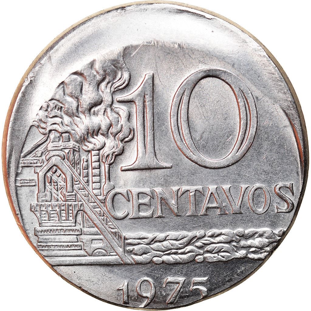 Brazil 10 Centavos Coin | magnetic | KM578.1a | 1974 - 1979