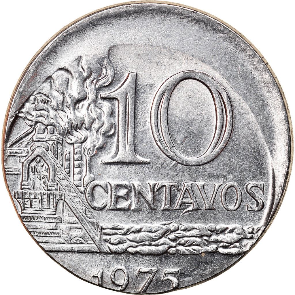 Brazil 10 Centavos Coin | magnetic | KM578.1a | 1974 - 1979