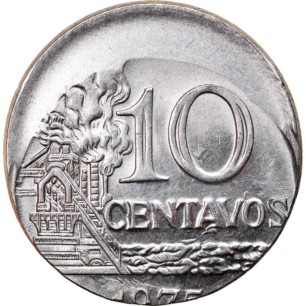 Brazil 10 Centavos Coin | magnetic | KM578.1a | 1974 - 1979