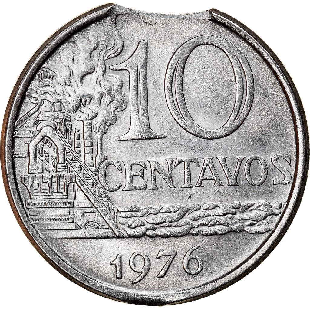 Brazil 10 Centavos Coin | magnetic | KM578.1a | 1974 - 1979