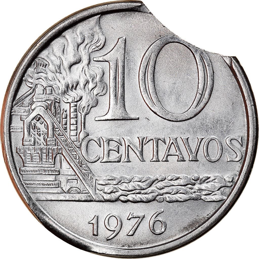 Brazil 10 Centavos Coin | magnetic | KM578.1a | 1974 - 1979