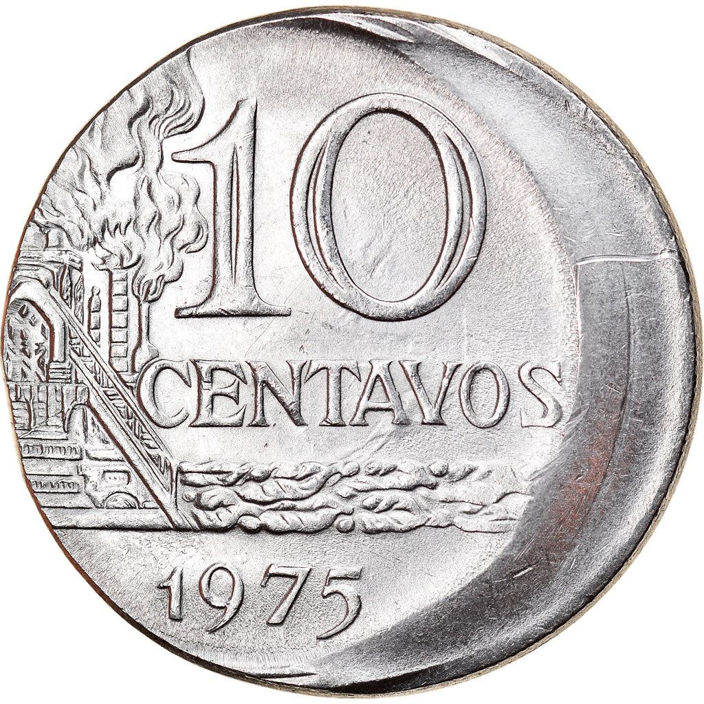 Brazil 10 Centavos Coin | magnetic | KM578.1a | 1974 - 1979