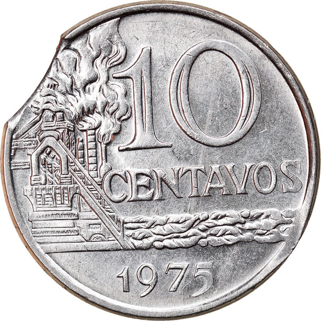 Brazil 10 Centavos Coin | magnetic | KM578.1a | 1974 - 1979