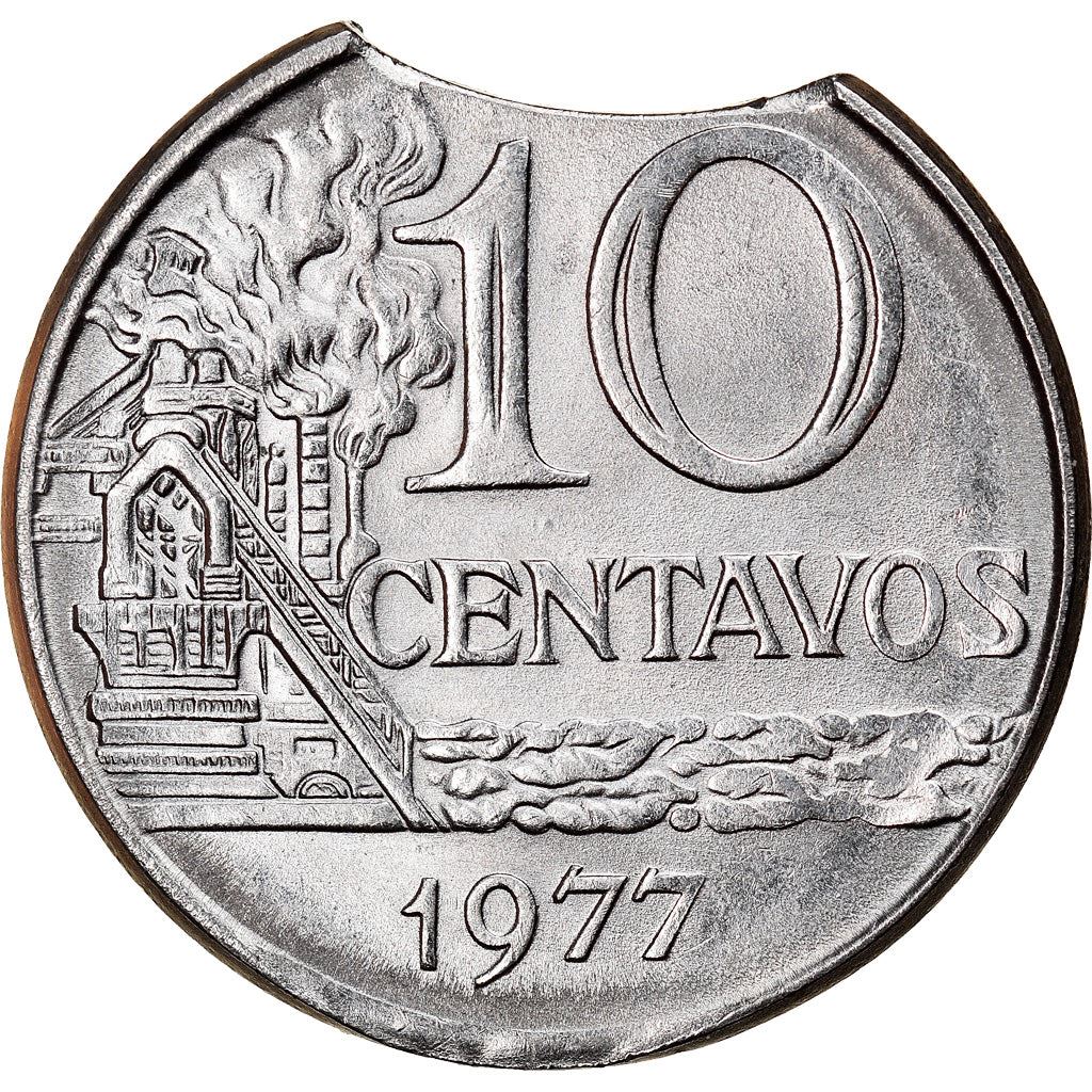 Brazil 10 Centavos Coin | magnetic | KM578.1a | 1974 - 1979