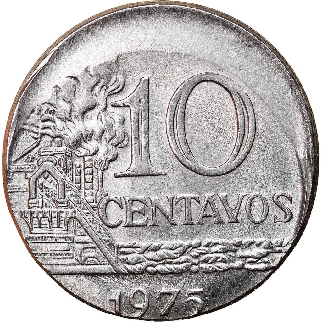 Brazil 10 Centavos Coin | magnetic | KM578.1a | 1974 - 1979