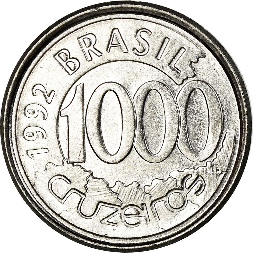 Brazil 1000 Cruzeiros Coin KM626 1992 - 1993