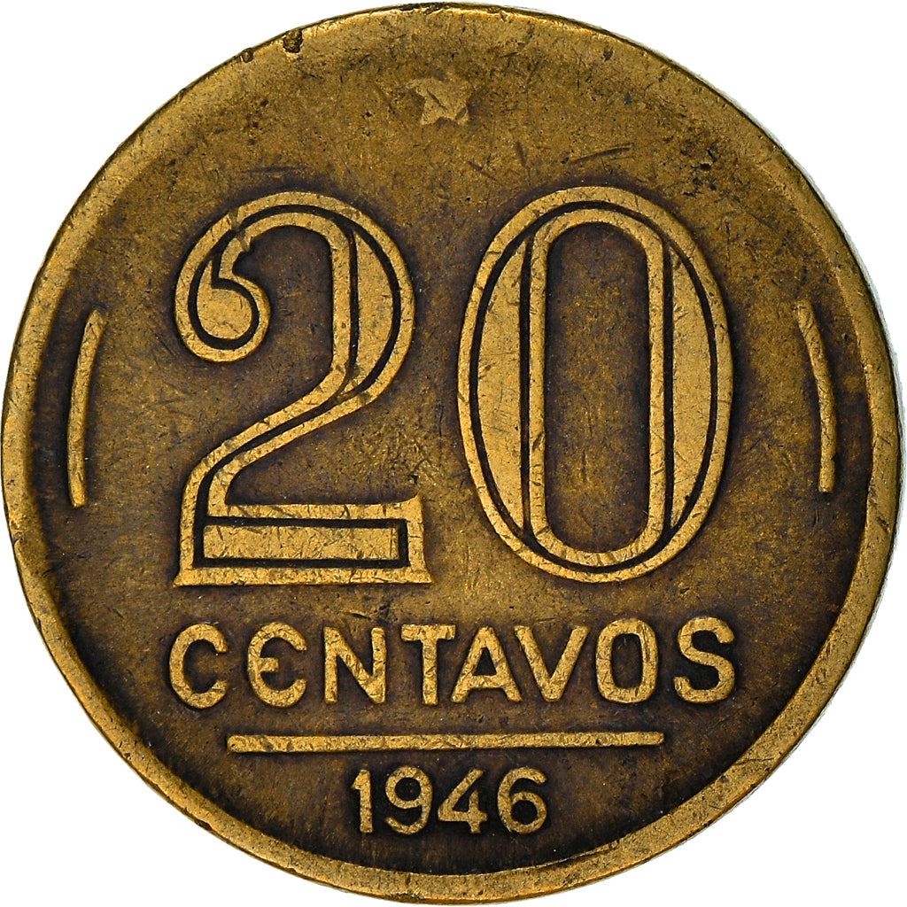 Brazil 20 Centavos Coin | KM556a | 1943 - 1948