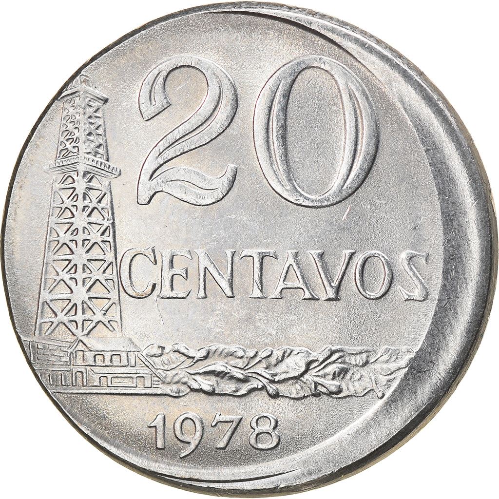 Brazil | 20 Centavos Coin | Oil Well | KM579.1a | 1975 - 1979