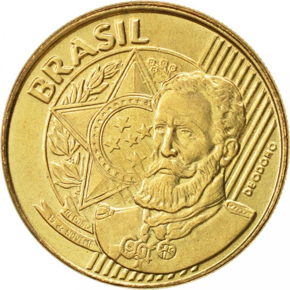 Brazil 25 Centavos Deodoro da Fonseca Coin KM650 1998 - 2021