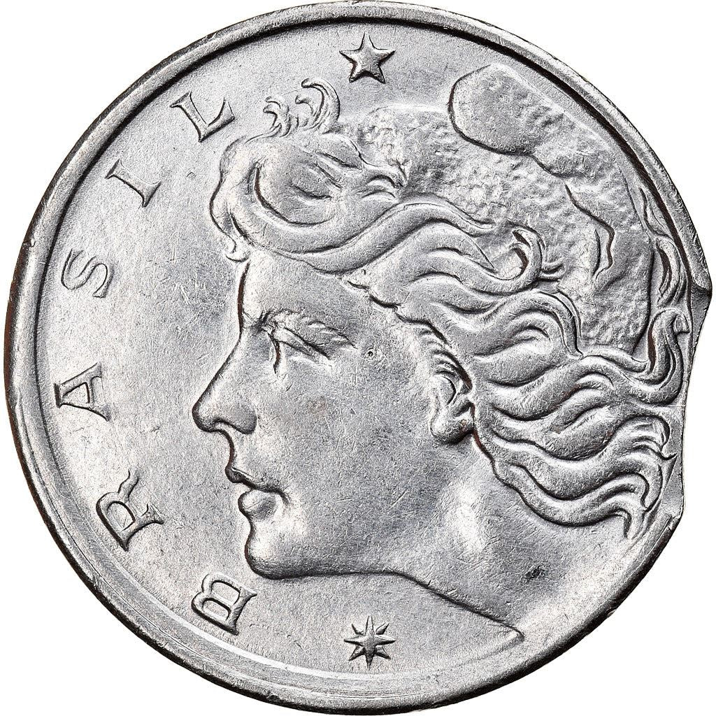 Brazilian 2 Centavos Coin | KM576.2 | Brazil's effigy of Liberty | 1969 - 1975