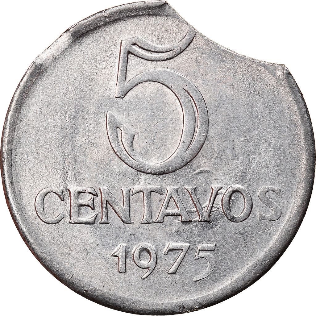 Brazilian 5 Centavos Coin | KM577.2 | Brazil's effigy of Liberty | 1969 - 1975