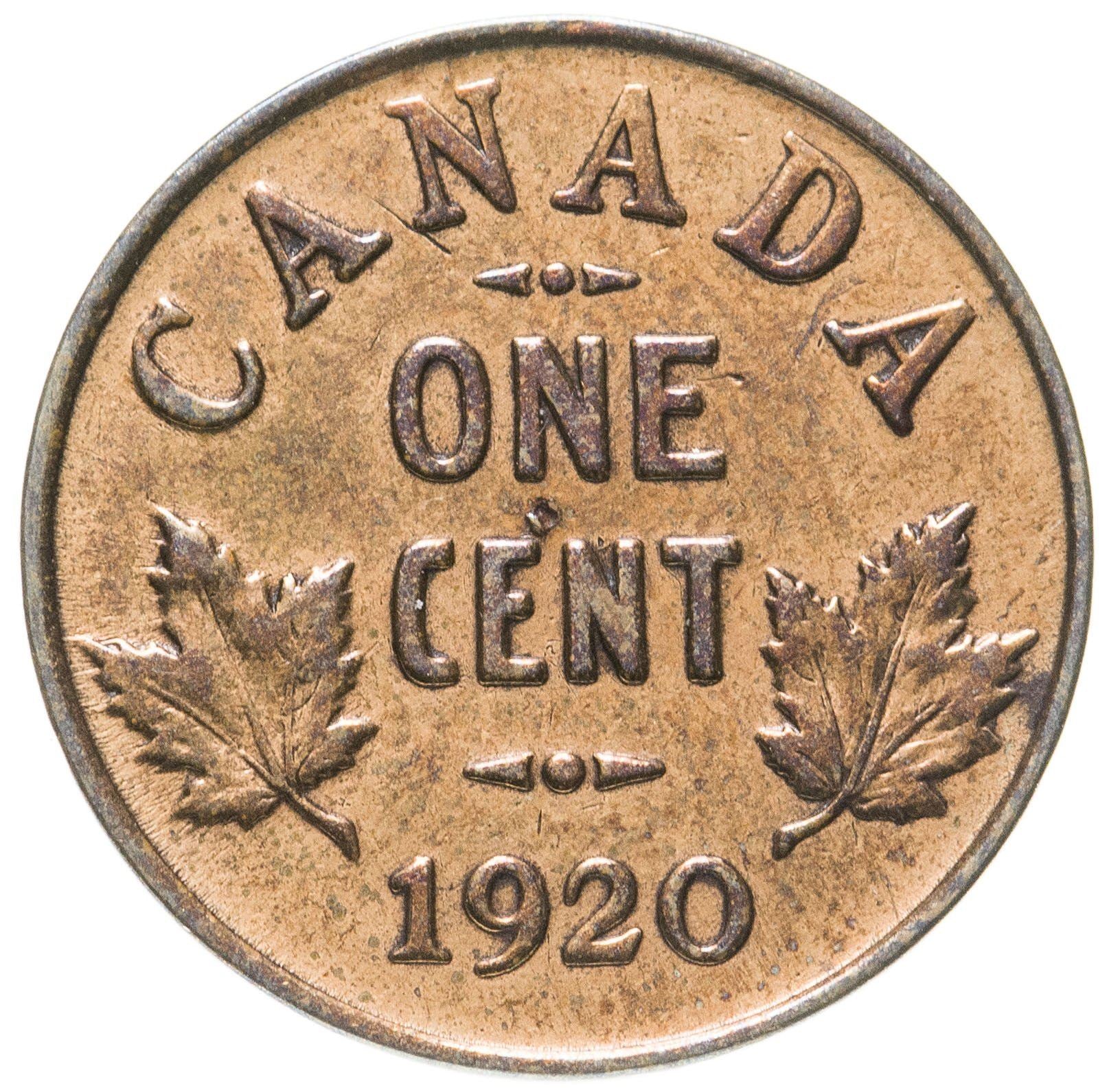 Canada 1 Cent Coin | King George V | KM28 | 1920 - 1936