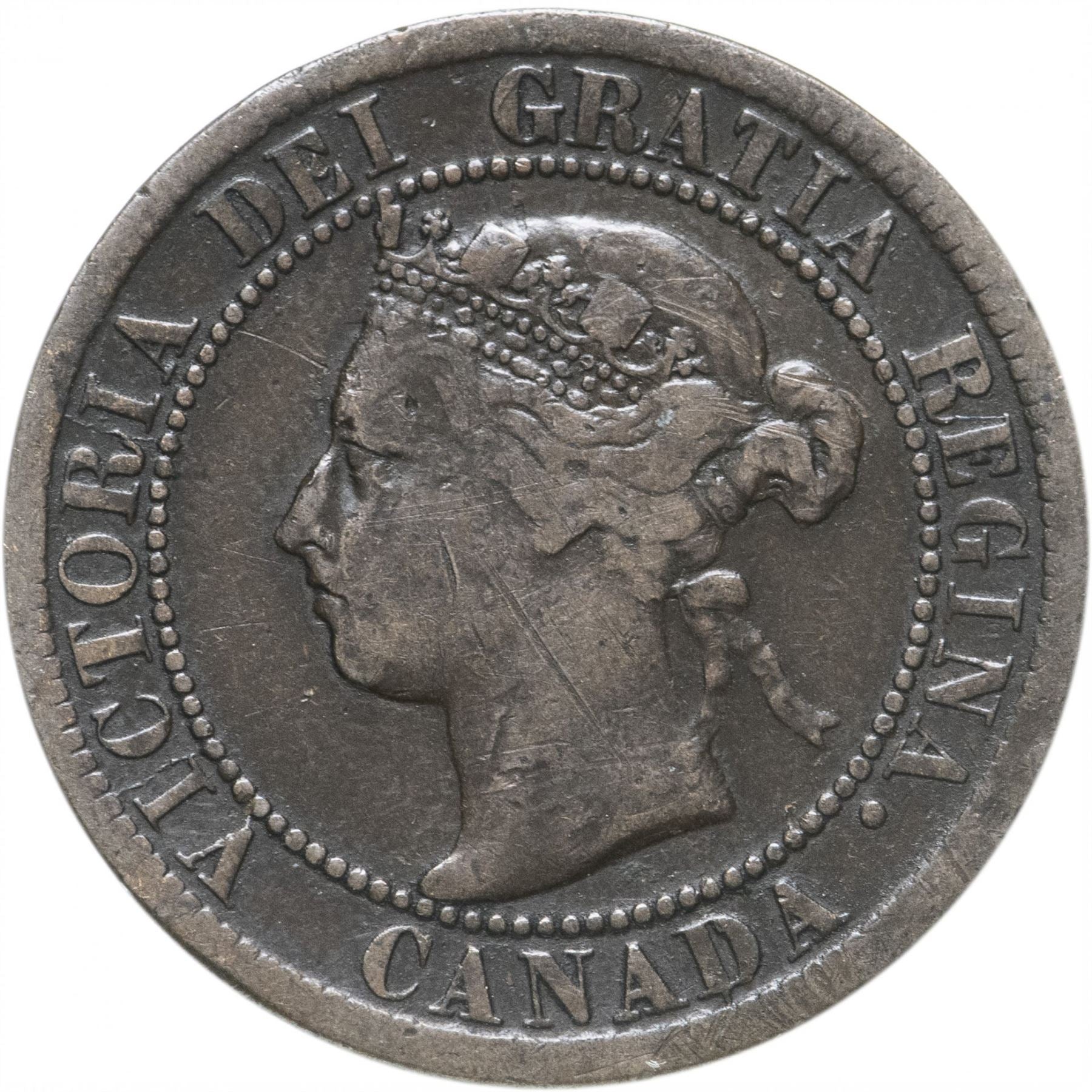 Canada 1 Cent Coin | Queen Victoria | KM7 | 1876 - 1901